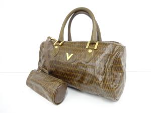 「NX」MARIO VALENTINO PVC ハンドバッグ(ポーチ付き)